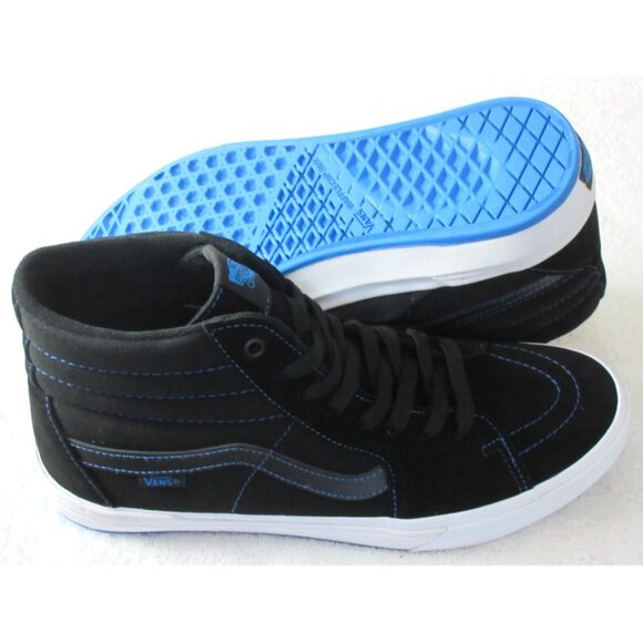 Vans Other - Vans Men's BMX Sk8-Hi Electric Blue Black Canvas Suede shoes Size 11.5 NIB
